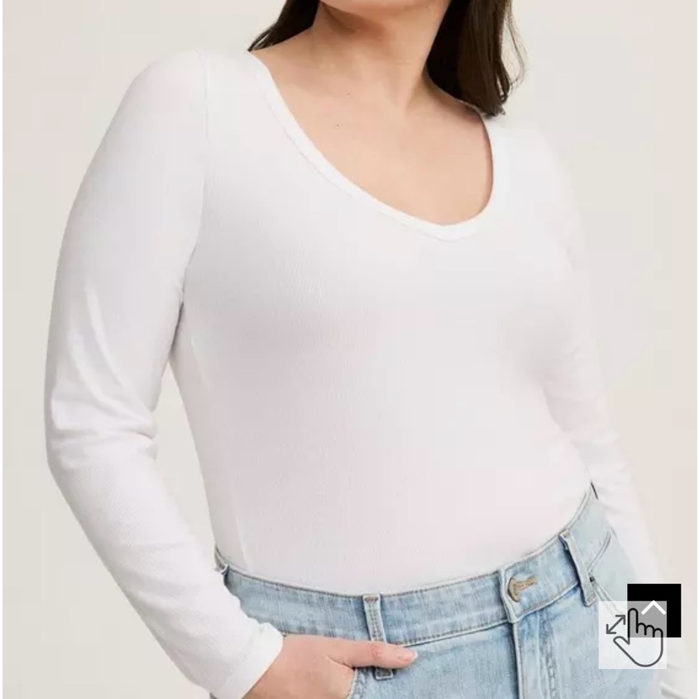 Torrid Ribbed V-Neck Top